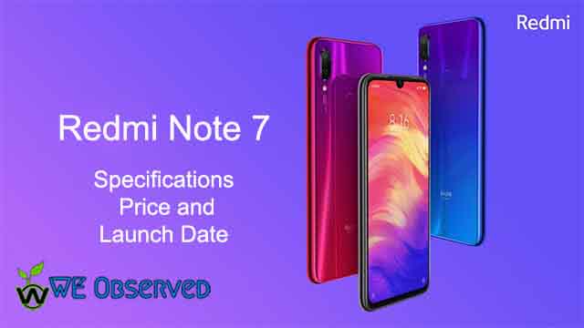 Xiaomi Redmi Note 7 Specifications : 48MP dual camera in ₹10,000 - We ...