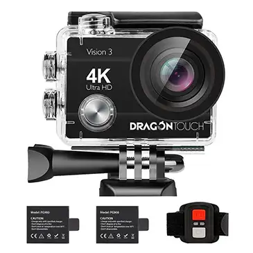 Dragon Touch 4K Action Camera With Mounting Accessories