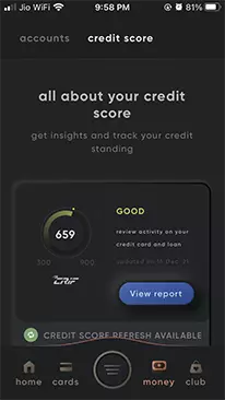 Check Your Credit Card Score on CRED App
