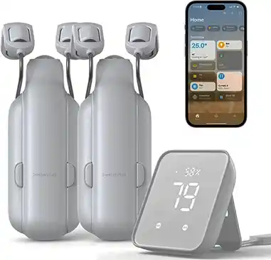 SwitchBot Smart Automatic Curtain Opener 2 Pack with Hub 2