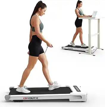 GOYOUTH 2 in 1 Under Desk Electric Treadmill