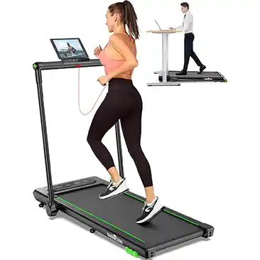 THERUN 2.5HP Treadmill, 2 in 1 Under Desk Walking Pad