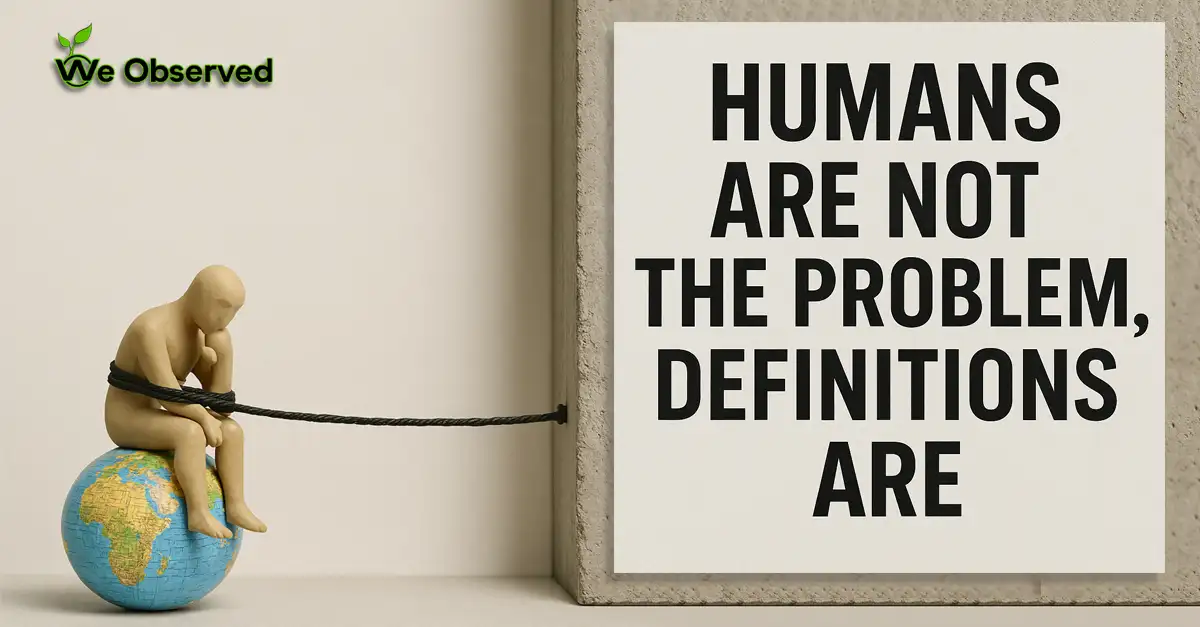 Humans Are Not the Problem; Definitions Are